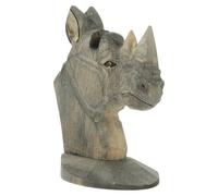 Veemoon Présentoir à Lunettes en Bois Sculpté Forme Rhinocéros Support Lunettes de Soleil Présentoir Bois Massif Sculpté Déco Bureau Chambre 1 Pièce Robuste et Décoratif