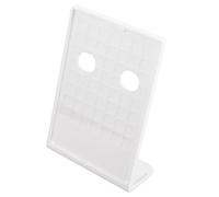 Veemoon Présentoir en L Format A6 Blanc en Plastique, Porte-étiquette Prix Polyvalent pour Restaurant, Supermarché et Bureau, Support D’affichage de Menu Stable et Facile à Utiliser