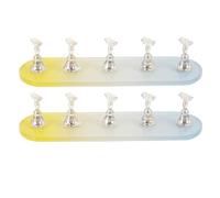 Veemoon Présentoir Magnétique pour Manucure 2 Sets en Plastique Support Ovale et Design Dégradé pour Pratique Facile du Nail Art la Maison