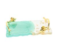 Veemoon Présentoir Plateau De Vernis à Ongles Palette De Manucure Vert Antidérapant Outil Nail Art Pour Professionnels Et Débutants Affichage D’ongles Polyvalent Surface Miroir