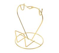 Veemoon Présentoir Porte-tasse à Café en Métal Doré, Support en Fer Torsadé Forme Cœur pour 2 Tasses et Soucoupes, Organisateur de Rangement Stable Cuisine et Café, Étagère Décorative