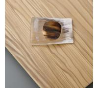 Veemoon Présentoir Vintage en Corne Viking 2 Pièces pour Gobelets à Boire Support de Rangement Naturel Variations de Couleur Base Stable pour Tasses en Corne Décoration Bar et Maison