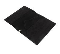 Veemoon Protège-livre en Tissu Noir A6 14,7x10,2cm avec Pochette Stylo, Lavable et Réutilisable, Adapté Manuels Scolaires Activités de Voyage