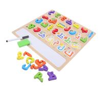 Veemoon Puzzle Alphabet Arabe Garçon et Filles Montessori en Bois Grand Format, Jeu Éducatif D’Association de Lettres et Mots, Tableau D’Apprentissage Coloré pour Développement