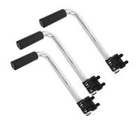 Veemoon Rallonge de Poignée pour Fauteuil Roulant en Acier Inoxydable 22,2 Mm 2 Colliers Rapides, Lot de 3 Pièces Antidérapantes, Accessoires Universels pour Aidants et Mobilité