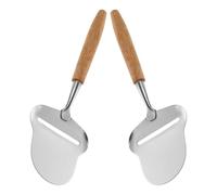 Veemoon Râpe à Fromage Antidérapante Lot de 2 en Acier Inoxydable avec Manche en Bois - Outil à Râper pour Fromage, Chocolat et Zestes D’agrumes - Râpe Cuisine Multifonction