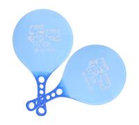 Veemoon Raquettes de Badminton et Raquettes Beach-Ball en Plastique, Ensemble pour Jeux Plein Air et Plage, 1 Paire Manche Confortable, Usage Familial