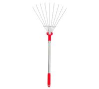 Veemoon Râteau de Jardin en Acier Inoxydable Résistant et Multifonction Poignée Ergonomique pour Jardinage et Aménagement Paysager