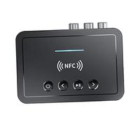 Veemoon Récepteur Audio sans Fil FM Adaptateur pour Système Audio TV avec Ports Coaxial Optique Aux USB Et Lecteur De Carte Microsd pour Voiture Et Enceinte