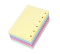 Veemoon Recharge Papier Colorée pour Classeur Anneaux Pages Épaisses Lignées Vierges Rechargeables pour Organiseur et Agenda Portable