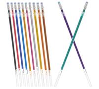 Veemoon Recharge stylos gel paillettes 12 couleurs, recharges d’encre colorée multifonctions pour bureau et école, pack 12 pièces pour écriture fluide et décoration créative