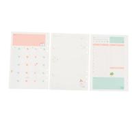 Veemoon Recharges pour Bloc-notes à Six Trous, Papier Épais sans Transfert D'encre, Lot de 3, pour Planificateur Hebdomadaire et Usage Scolaire