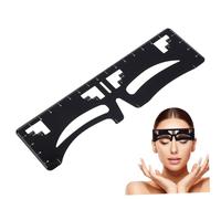 Veemoon Règle à Sourcils en Acier Inoxydable Format Naturel Outil de Dessin à Trois Points pour Maquillage Féminin Précision Microblading Pochoir Guide Pratique