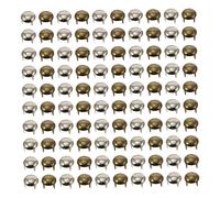 Veemoon Rivets Ronds en 200 Pièces Clous Décoratifs pour Maroquinerie Rivets Punk Accessoires pour Paquet et Vêtements Clous à Pointes Rondes