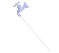 Veemoon Robinet Décoratif Invisible en Résine, Effet D’Eau pour Aquarium | Sculpture Violette de Robinet, Tuyau Transparent Inclus, Installation Simple pour Bassin Extérieur