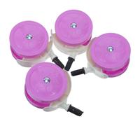 Veemoon Roues de Rechange pour Poussette Bébé et Trotteur Lot de 4 Roulettes Pivotantes Amovibles 10,5 X 7 Cm Violet Clair Roues Silencieuses Universelles pour Déambulateur, Réparation