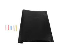 Veemoon Rouleau Autocollant Tableau Noir Mural 45x200 Cm Effaçable Réutilisable, Papier Peint Adhésif Noir pour Bureau, Salle de Classe et Espace Éducatif, Livré avec 5 Craies Blanches