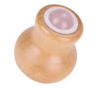 Veemoon Rouleau de Massage Facial en Jade et Bois Naturel Yeux Visage Outil Naturel de Soins du Visage Détente Musculaire Usage et Cou