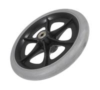 Veemoon Roulette de Rechange 7 Pouces pour Fauteuil Roulant Roue Pivotante Solide en Caoutchouc Gris Accessoire Solide et Silencieux pour Mobilité Intérieure Installation Facile Roue