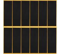 Veemoon Ruban Adhésif Antidérapant en Mousse Noir pour Fingerboard, 12 Pièces 38x110 Mm, Accessoires Skate pour Grip de Planche à roulettes Doigts, Mini Ruban Skateboard pour Jeu