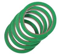 Veemoon Ruban Adhésif de Masquage Vert 6 Rouleaux en Papier Crépon pour Manucure DIY et Décoration, Facile à Retirer Applications Polyvalentes et Écriture