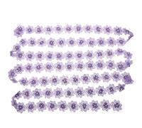 Veemoon Ruban de Dentelle Garniture Perlée 5 Yards en Polyester Soie avec Perles Décoratives, Coupe pour Rideaux et Nappes, pour Mariage et Fête