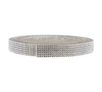 Veemoon Ruban Strass Autocollant DIY 5 Yards en Strass Argentés, Adhésif Décoratif Élégant, Peut être Coupé la Longueur Souhaitée, pour Mariage et Nouvel An