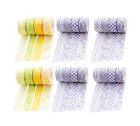 Veemoon Rubans Adhésifs Décoratifs Mini Washi Tape 24 Pièces Multicolores en Papier Déchirable la Main pour Scrapbooking, Loisirs Créatifs et Diy, Accessoires pour Couleur Aléatoire
