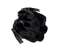 Veemoon Sac à Bandoulière Femme Peluche Noire Sac Seau Créatif Avec Cordon Mode Pour Shopping Sorties