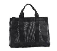 Veemoon Sac De Plage Filet avec Poignée pour Rangement De Vêtements Et Produits Et Pratique pour Plage Et Salle De Bain