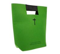 Veemoon Sac de Transport pour Bible Feutre à Capacité avec Motif Croix Creuse Poignée PU Confortable Sac Fourre Tout pour Église Courses Vert sans Étiquette Tissée