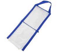 Veemoon Sacoche De Rangement pour Œuvres d'art Et Planches à Dessin, Format Portfolio, en PVC Solide Blanc avec Lanière Bleue, Fermeture Éclair Lisse, pour Artistes Et Rangement du Matériel De Dessin