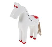 Veemoon Sculpture de Cheval en Bois Blanc 15 Cm Figurine Décorative Rustique du Zodiaque Chinois Feng Shui pour Bureau et Maison Statue Miniature Cheval 2026 pour Décoration Intérieure