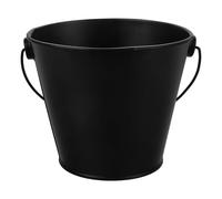 Veemoon Seau à Graisse de Barbecue Noir en Tôle, Facile à Nettoyer Transporter, Accessoire Indispensable pour Griller et Frire en Extérieur