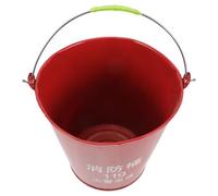 Veemoon Seau à Sable d'urgence en Fer 10 L Portable Poignée, Seau Réutilisable pour Extinction Incendie, Rangement Extérieur Polyvalent, Résistant aux Couleur Aléatoire Style Aléatoire