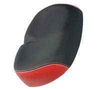 Veemoon Selle de Vélo en PU Épais Noir Rouge, Coussin de Selle de VTT Respirant, Rembourré et Large, Siège Vélo Confortable pour Sports de Plein Air et Cyclisme Longue Distance