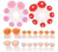 Veemoon Séparateurs D'orteils En Silicone Pour Pédicure Contenant 4 Pièces, Taille Petite, Motifs Floraux Colorés, Pour Femmes, Usage Salon Et Domicile, Réutilisables Et Confortables