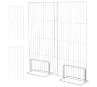 Veemoon Séparateurs Métalliques Réglables Organisateur D'étagère Antidérapant 37-44 Cm pour Congélateur Blanc pour Supermarché et Rangement Réfrigérateur
