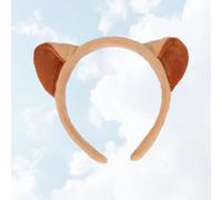 Veemoon Serrage-tête à Oreilles de Chat en Tissu Marron Non Déformable et Non Décolorant pour Fête et Performance, Accessoire Cheveux Adorable et Simple