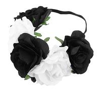 Veemoon Serre-tête Rose à Fleurs Bandeau pour Cheveux Accessoire de Déguisement Halloween pour Fêtes et Cosplay