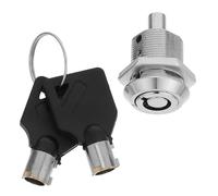 Veemoon Serrure Tubulaire à Came pour Distributeur Automatique de Chewing-gums, Cylindre de Serrure en Alliage Haute Résistance, Clé Plate Ergonomique, 1 Jeu 2 Clés de Remplacement, Usage