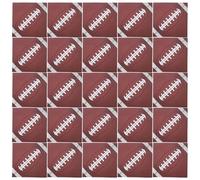 Veemoon Serviettes en Papier Rugby 48 Pcs Ensemble de Serviettes de Football Jetables pour Fêtes Sportives Anniversaire et Bar Absorbantes Décorations Colorées pour Jour de Match