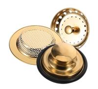 Veemoon Set Bouchons Évier Inox et Filtre Évier pour Cuisine Cache Cheveux Anti-débordement Couverture Drain Sûre et Facile à Nettoyer