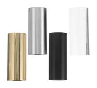 Veemoon Set de 4 Barres de Slide Métalliques pour Guitare Électrique Slides pour Doigt 60 MM Accessoires de Guitare pour Styles Blues Country et Jazz Finition Argenté Or Noir et