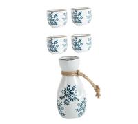 Veemoon Set de Céramique pour Service de Saké et Vin Pot à Saké et Tasses Assorties Surface Lisse sans Bavure pour Maison et Restaurant