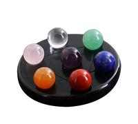 Veemoon Set de de Cristal Chakras avec Support Ensemble de Naturelles pour Décoration Feng Shui et Énergétique Couleur Aléatoire