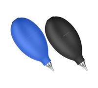 Veemoon Souffleur d'air Manuel Lentille 2 Pièces pour Appareil Photo et Clavier, Poire Soufflante en Alliage de Zinc et PVC, Dépoussiéreur Compact Noir et Bleu, Nettoyage Électronique