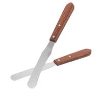 Veemoon Spatule à Cire pour Épilation Corporelle, Grattoir Inox avec Manche en Bois Ergonomique, Lot 2 Pièces, Applicateur Pratique pour Usage Maison et Salon, Zones Sensibles, Solide