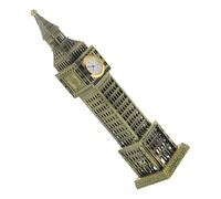 Veemoon Statue Big Ben en Alliage Bronze, Modèle D’Architecture Vintage pour Décoration Bureau et Maison, Figurine Bâtiment Métallique Rétro, Ornement Décoratif Britannique, Accessoire