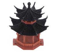 Veemoon Statue de Fée Chinoise, Diorama D'architecture Chinoise en Plastique, Pagode Miniature Café, Style Vintage, pour Micro Paysage et Salon, Réaliste et Détaillée